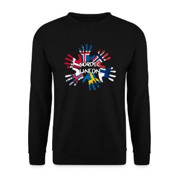 Nordic Union - Sweat-shirt Unisexe - noir - Devant - Alina (178cm) & Michal (187cm)