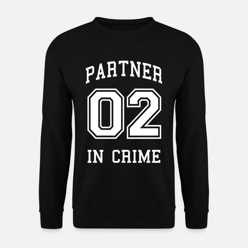Partner in Crime 02 Partnerlook - Unisex Pullover - Schwarz