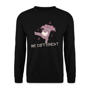 Soyez différent cadeau drôle d'éléphant - Sweat-shirt Unisexe - noir - Devant - Alina (178cm) & Michal (187cm)