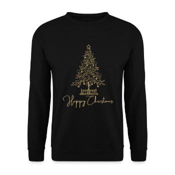 Joyeux Noël joyeux - Sweat-shirt Unisexe - noir - Devant - Alina (178cm) & Michal (187cm)