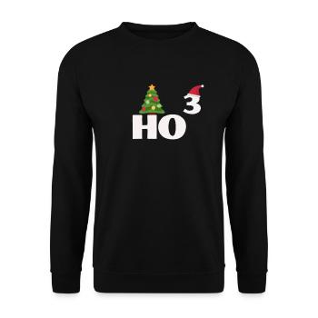 HO HO HO Christmas Ho à la puissance 3 - Sweat-shirt Unisexe - noir - Devant - Alina (178cm) & Michal (187cm)