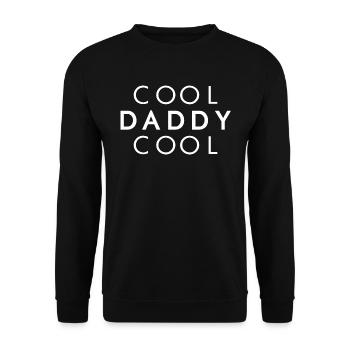 COOL DADDY COOL - Vater Geschenkidee - Unisex Pullover - Schwarz - Vorne - Alina (178cm) & Michal (187cm)