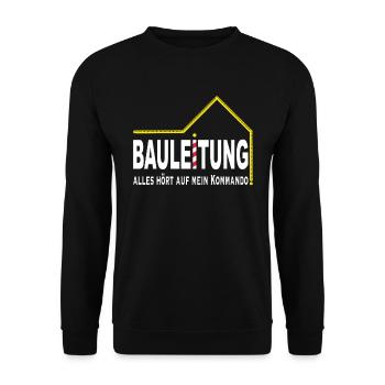 Bauleitung Häuslebauer für die ganze Familie - Unisex Pullover - Schwarz - Vorne - Alina (178cm) & Michal (187cm)