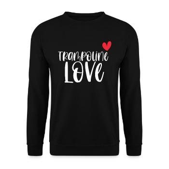Trampoline Love Jumping Fitness Geschenk - Unisex Pullover - Schwarz - Vorne - Alina (178cm) & Michal (187cm)