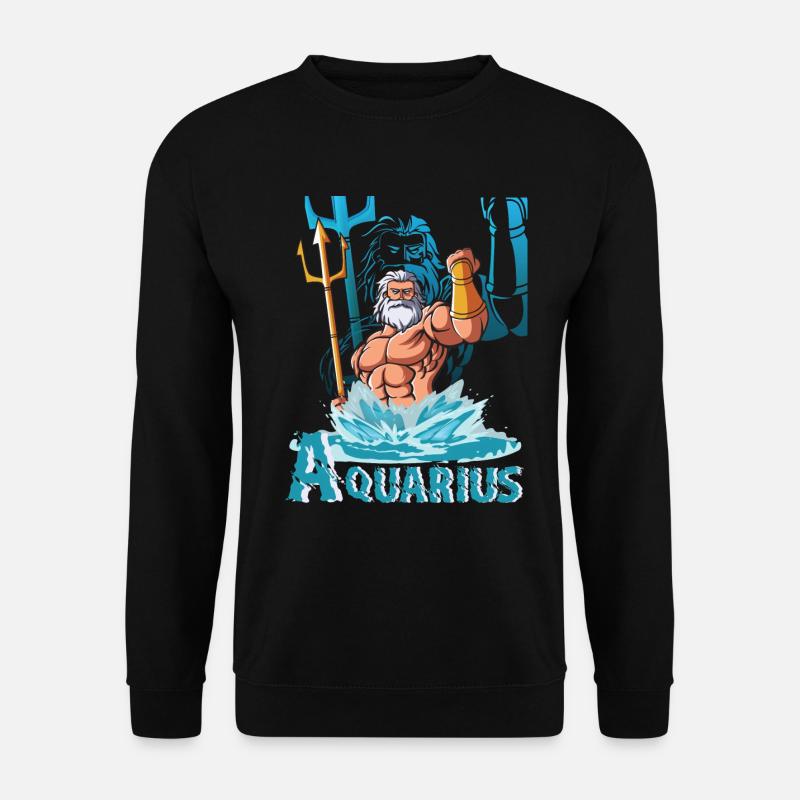 Sternzeichen Wassermann Aquarius Geburtstag - Unisex Pullover - Schwarz