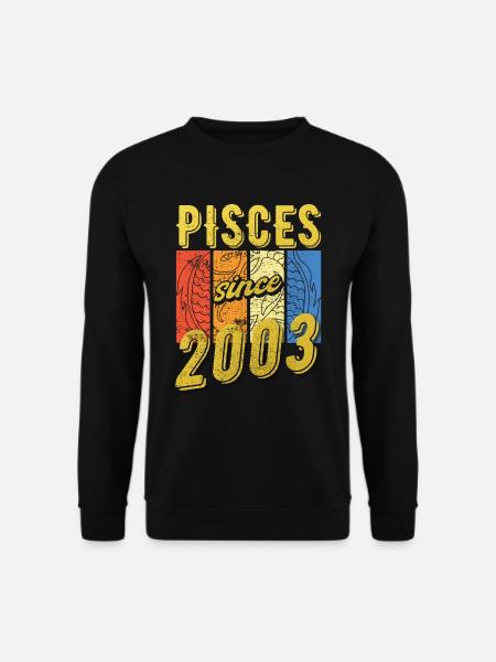 Pisces 2003 Birthday Zodiac Gift - Unisex Sweatshirt - black