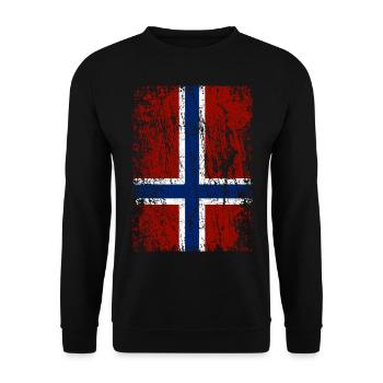 Drapeau norvégien à la verticale - Sweat-shirt Unisexe - noir - Devant - Alina (178cm) & Michal (187cm)