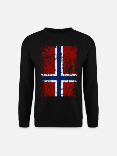 Norwegian flag upright - Unisex Sweatshirt - black