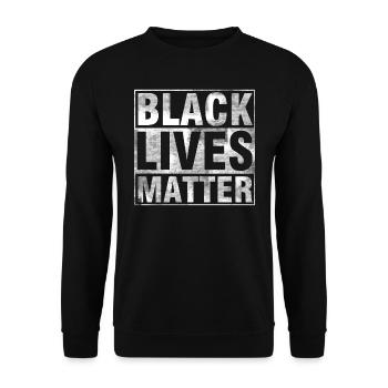Black Lives Matter, Black Lives Matter - Unisex Pullover - Schwarz - Vorne - Alina (178cm) & Michal (187cm)