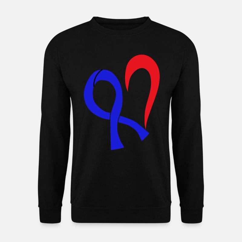 Darmkrebs Darm Krebs Blaue Schleife - Unisex Pullover - Schwarz