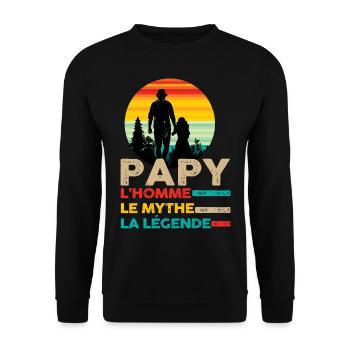 Un papy fantastique - Sweat-shirt Unisexe - noir - Devant - Alina (178cm) & Michal (187cm)