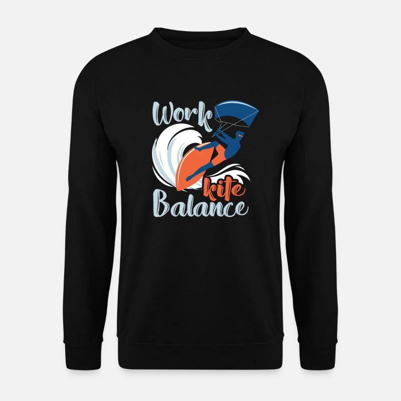 Work Kite Balance Kitesurfer - Unisex Pullover - Schwarz