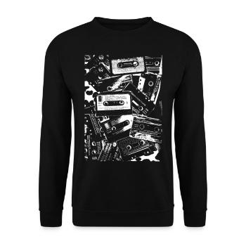punk cassettes - Unisex Sweatshirt - black - Front - Alina (178cm) & Michal (187cm)