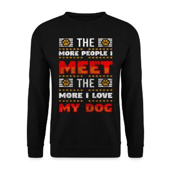 Dog Dog Lovers - Unisex Sweatshirt - black - Front - Alina (178cm) & Michal (187cm)