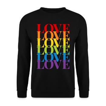 Love - Unisex Sweatshirt - black - Front - Alina (178cm) & Michal (187cm)
