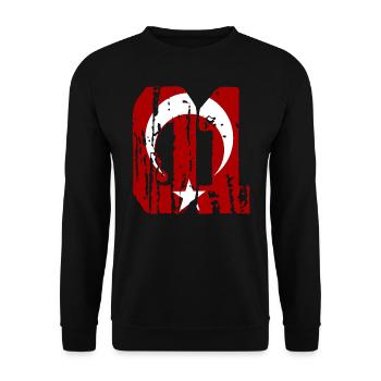Adana 01 used style - Unisex Sweatshirt - black - Front - Alina (178cm) & Michal (187cm)