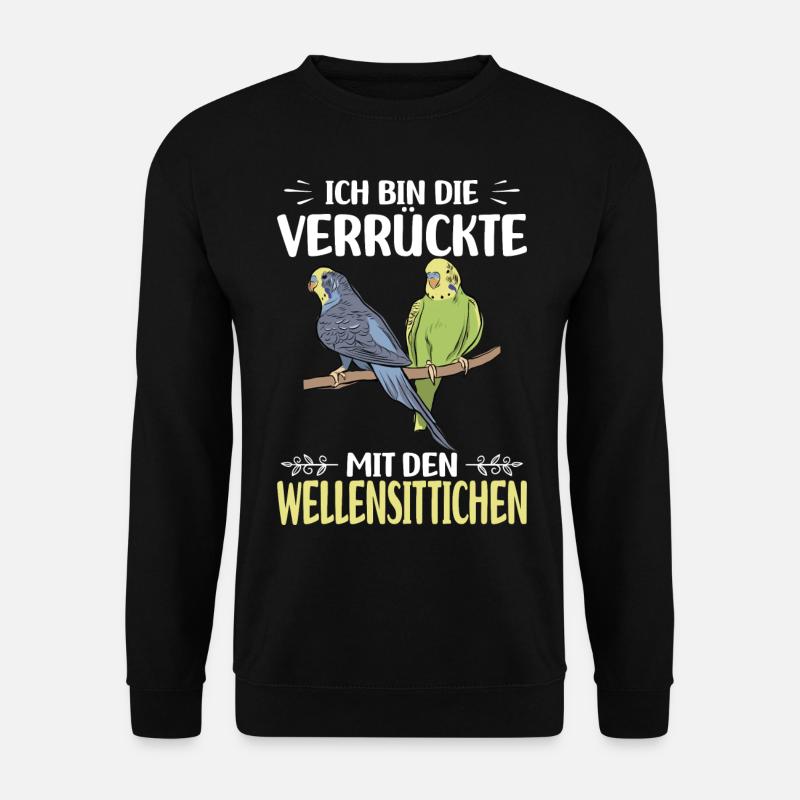 Perruche ondulée - Sweat-shirt Unisexe - noir