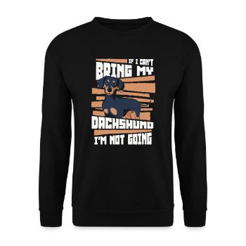 Dachshund Dog - Unisex Sweatshirt - black - Front - Alina (178cm) & Michal (187cm)