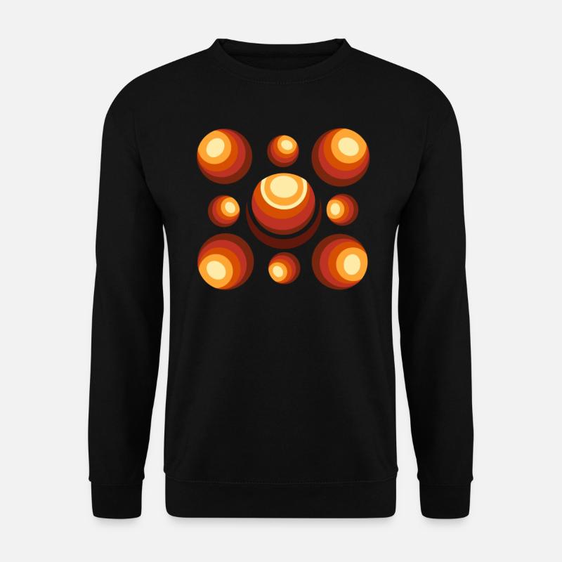 Retro Kugel Muster Mid-Century - Unisex Pullover - Schwarz