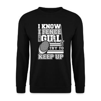Fencing fencers - Unisex Sweatshirt - black - Front - Alina (178cm) & Michal (187cm)