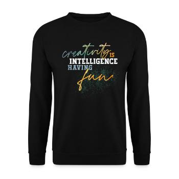 Creativity intelligence - Unisex Pullover - Schwarz - Vorne - Alina (178cm) & Michal (187cm)