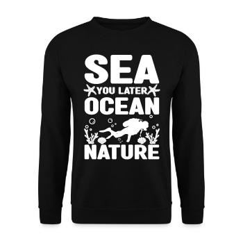 Meeresbiologie Beruf | Meeresbiologe Geschenkidee - Unisex Pullover - Schwarz - Vorne - Alina (178cm) & Michal (187cm)
