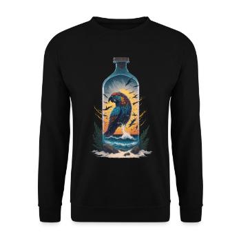 Bouteille de perroquet - Sweat-shirt Unisexe - noir - Devant - Alina (178cm) & Michal (187cm)