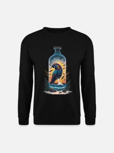 Bouteille de perroquet - Sweat-shirt Unisexe - noir