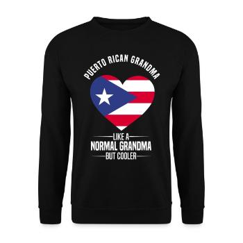 Puerto Rico Flagge | Puerto Ricaner Geschenkideen - Unisex Pullover - Schwarz - Vorne - Alina (178cm) & Michal (187cm)
