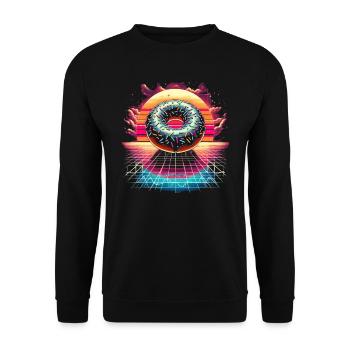Sweet Donut - Le cadeau parfait - Sweat-shirt Unisexe - noir - Devant - Alina (178cm) & Michal (187cm)