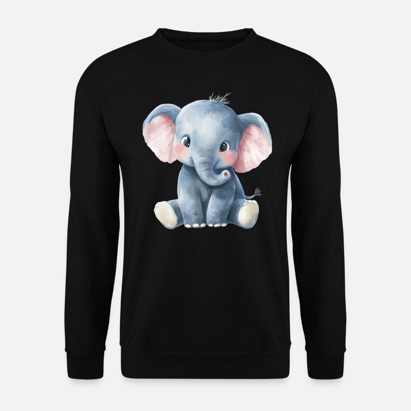 Bébé éléphant - Sweat-shirt Unisexe - noir