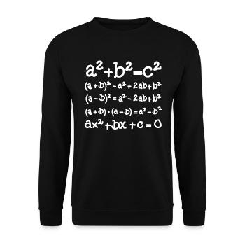 Formule mathématique - Sweat-shirt Unisexe - noir - Devant - Alina (178cm) & Michal (187cm)