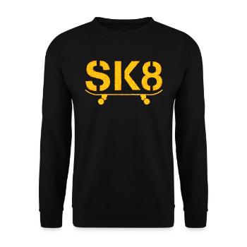 Skateboarding - Unisex Sweatshirt - black - Front - Alina (178cm) & Michal (187cm)