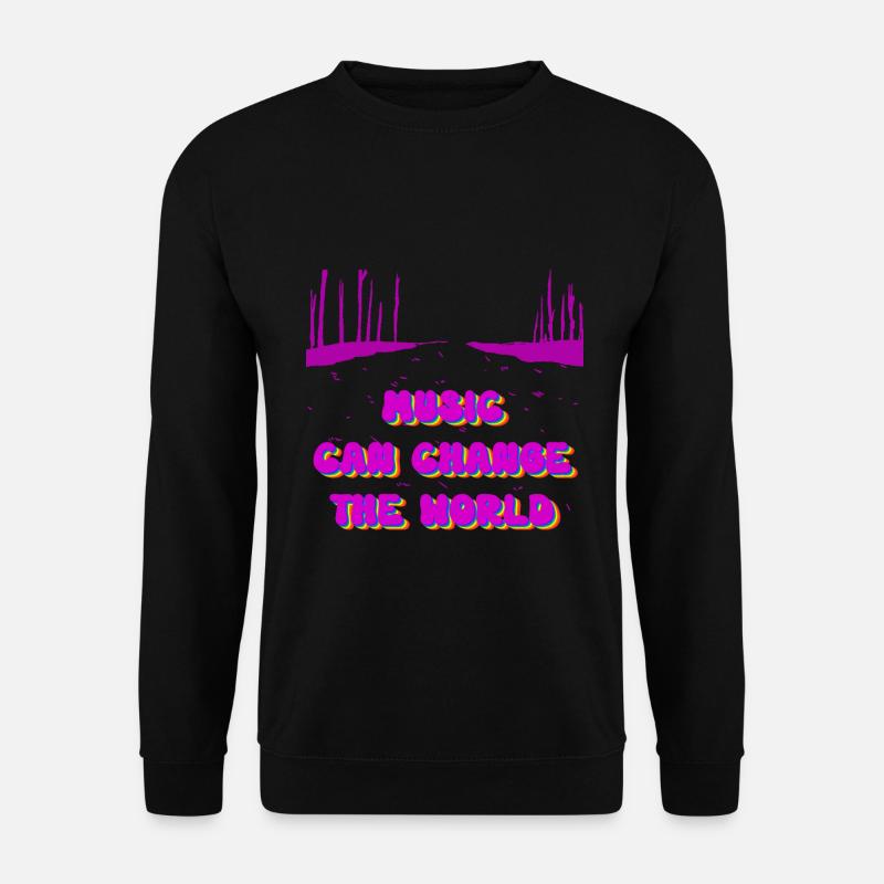 Musik kann die Welt verändern - Unisex Pullover - Schwarz