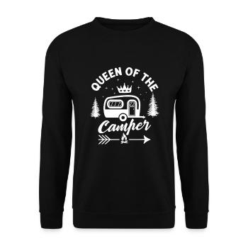 Queen of the Camper - Unisex Sweatshirt - black - Front - Alina (178cm) & Michal (187cm)