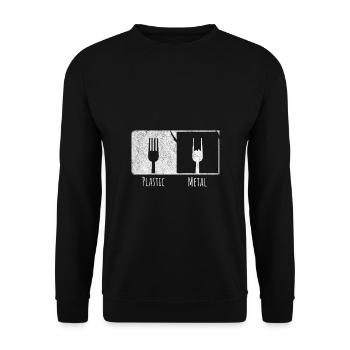 Metal Heavy Metal Musim Gothic Death Metal utilisé - Sweat-shirt Unisexe - noir - Devant - Alina (178cm) & Michal (187cm)