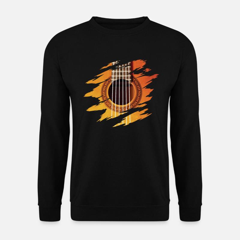 Klassische Gitarre Kunst - Unisex Pullover - Schwarz