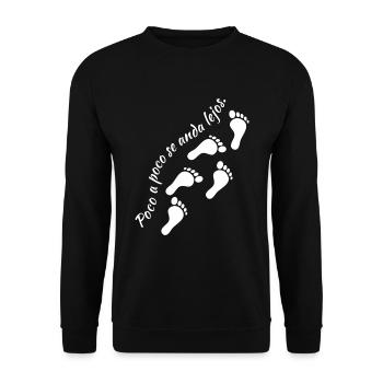 Poco a poco se et lejos camino vida - Sweat-shirt Unisexe - noir - Devant - Alina (178cm) & Michal (187cm)