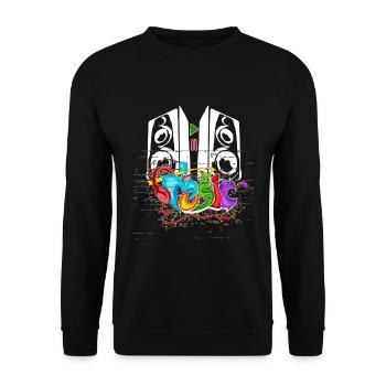 Music producer festival DJ summer - Unisex Sweatshirt - black - Front - Alina (178cm) & Michal (187cm)