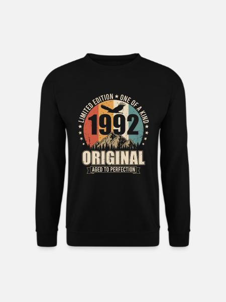 1992 Original Vintage Jahrgang Geburtstag Geschenk - Unisex Pullover - Schwarz