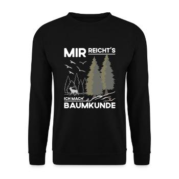 Baumkunde - Unisex Pullover - Schwarz - Vorne - Alina (178cm) & Michal (187cm)