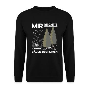Bäume Bestimmen - Unisex Pullover - Schwarz - Vorne - Alina (178cm) & Michal (187cm)
