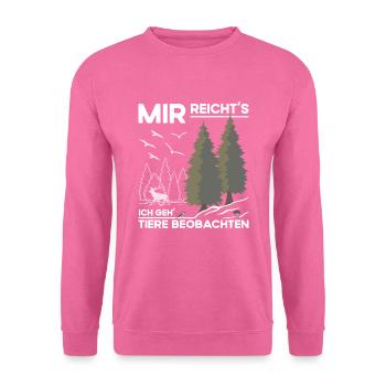 Tiere Beobachten - Unisex Pullover - Pink - Vorne