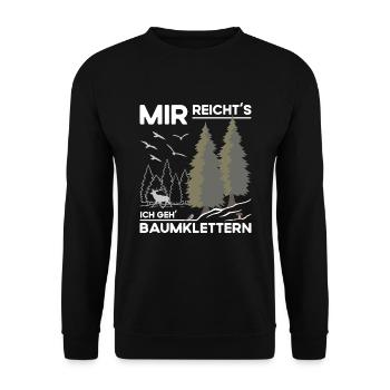 Baumklettern - Unisex Pullover - Schwarz - Vorne - Alina (178cm) & Michal (187cm)
