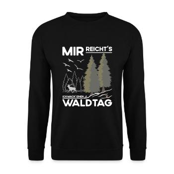 Waldtag - Unisex Pullover - Schwarz - Vorne - Alina (178cm) & Michal (187cm)