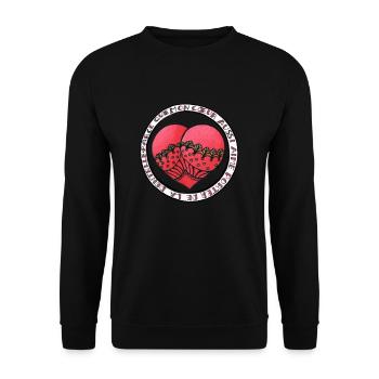 Sexy Heart - Sweat-shirt Unisexe - noir - Devant - Alina (178cm) & Michal (187cm)