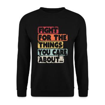 Notorious RBG, Ruth Feminist Design. Retro, - Unisex Sweatshirt - black - Front - Alina (178cm) & Michal (187cm)