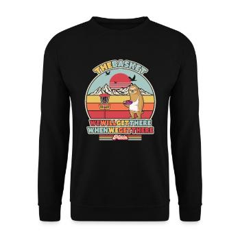 Produit Sloth Disc Golf. Nous y arriverons quand - Sweat-shirt Unisexe - noir - Devant - Alina (178cm) & Michal (187cm)
