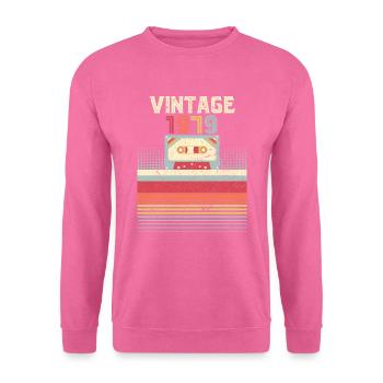 1979 Design vintage, cadeau d'anniversaire Tee. Rétro - Sweat-shirt Unisexe - rose - Devant