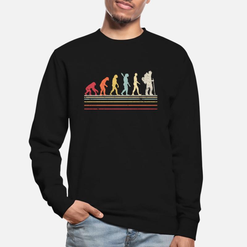 Graphique de randonnée. Conception d'évolution de style rétro pour Sweat-shirt Unisexe